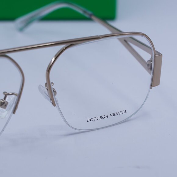 Bottega Veneta BV1067O 001 Aviator Eyeglasses 56mm – Rose Gold - Picture 5 of 10